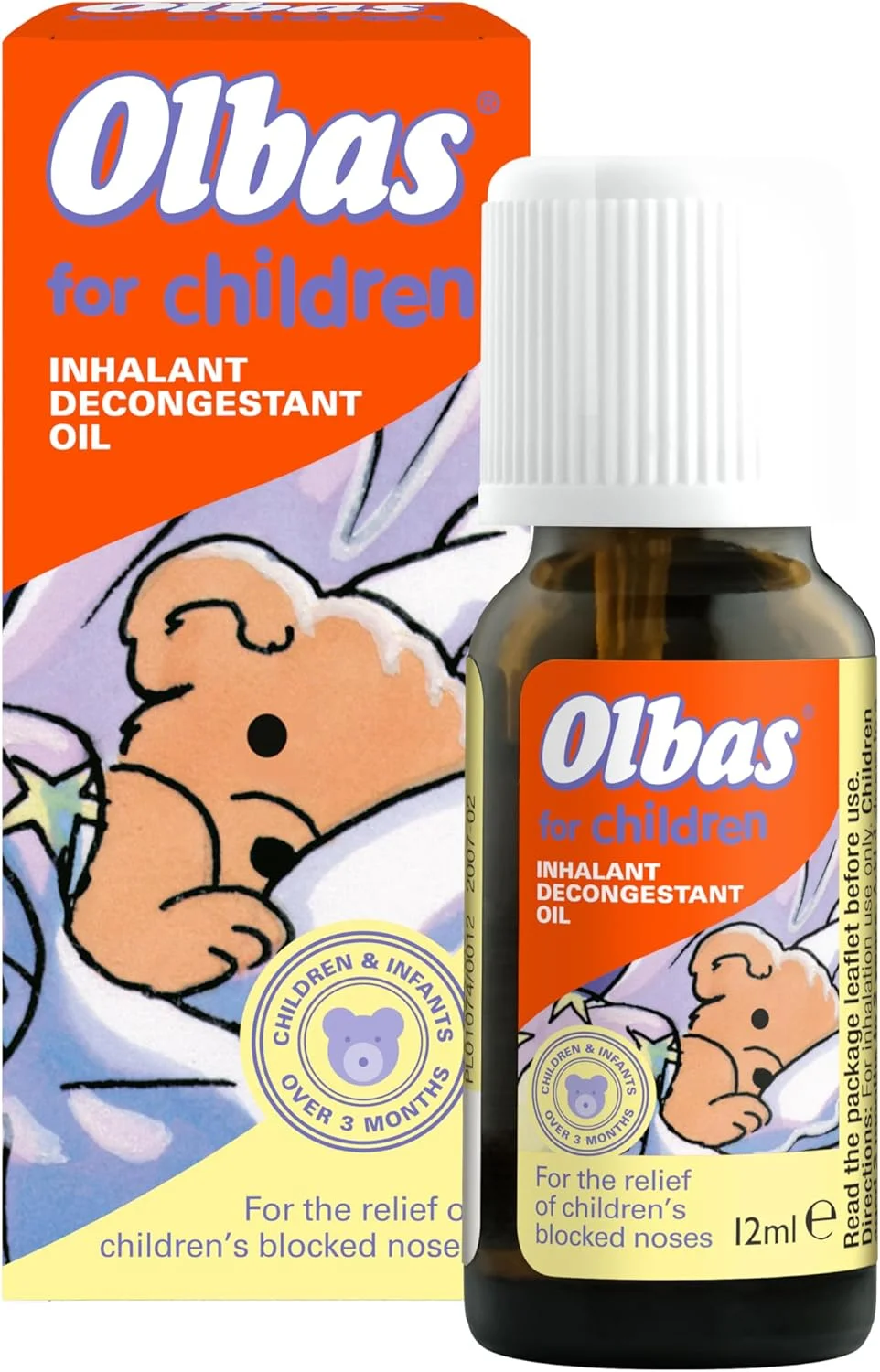 Olbas Oil For Children 12ml - Inhalant Decongestant Oil - Relief from Catarrh, Colds & Blocked Sinuses - For Children over 3 Months Old, 12 ml (Pack of 1)
