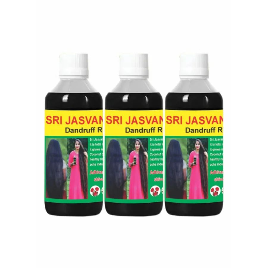 Adivasi Ayurvedic Hair Oil – 100% Herbal Hair Care for Growth, Strength & Shine (200ml) - Pack of 3